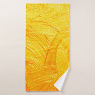Brush strokes and curves gold abstract background