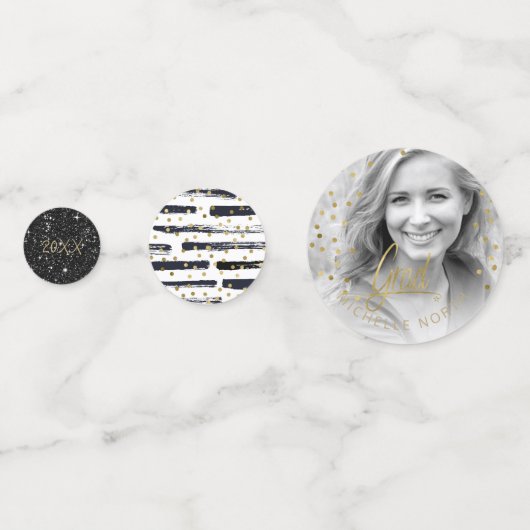 Brush Strokes & Confetti Black Gold ID511 (Devant)