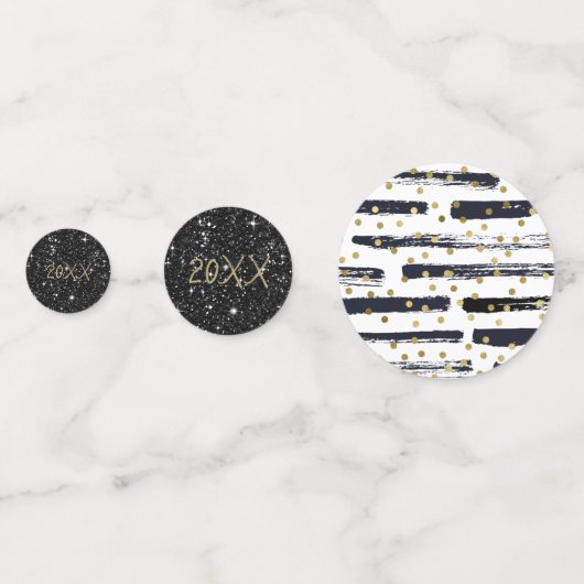 Brush Strokes & Confetti Black Gold ID511 (Derrière)