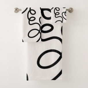 Brush Strokes De Ligne Minimale Moderne Noir Et Bl