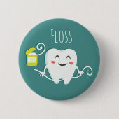 Brush Teeth Dentist Button (Voorkant)