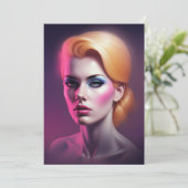 brush women art kaart (Staand voorkant)