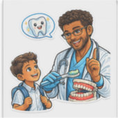 Brush Your Teeth Cute Dentist Sticker 🦷 (Devant)
