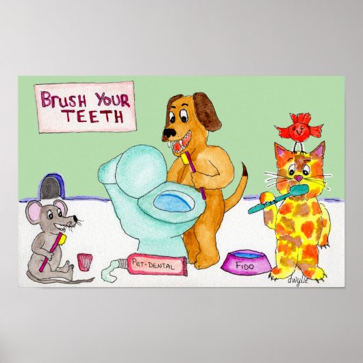 Brush your Teeth! Poster (Voorkant)