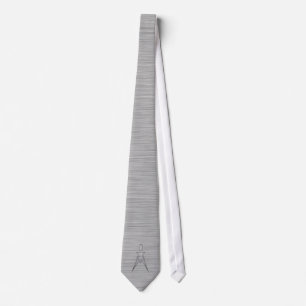 Brushed Metal-look Architect Stropdas