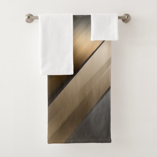 Brushed Metallic Geometric Diamond Pattern (En situation)