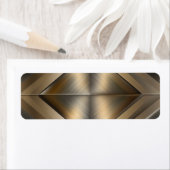 Brushed Metallic Geometric Diamond Pattern Etiket (Insitu)
