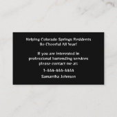 Brushed Steel Event Bartender Visitekaartje (Achterkant)