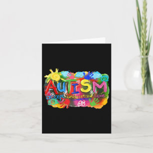 Brushstroke Autisme Bewustzijn Accepteer Liefde Be Kaart