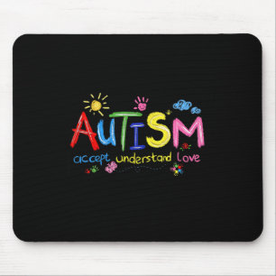 Brushstroke Autisme Bewustzijn Accepteer Liefde Be Muismat