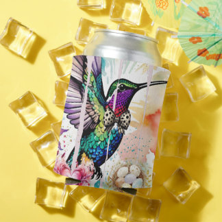 Brushstroke Bird Art Blikjeskoeler