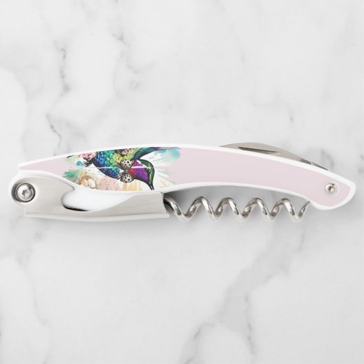 Brushstroke Bird Art Kurkentrekker (Voorkant)