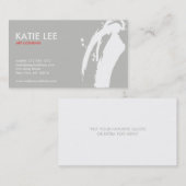 BRUSHSTROKE BLANC No 2 Carte de visite (Devant / Derrière)