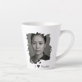 Brushstroke design for your image and text latte mok