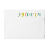 Brushstroke Joy Peace Love Wraparound Étiquette (Dos)