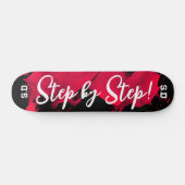 Brushy Red Black Skateboard (Horizontaal)