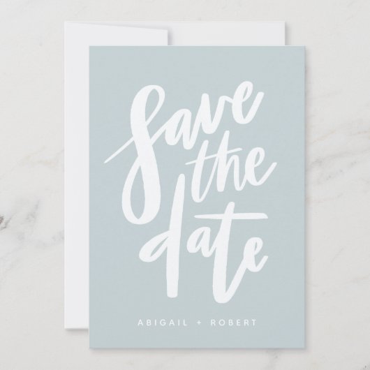 BRUSHY SCRIPT BEWAREN DE DATUM SAVE THE DATE (Voorkant)