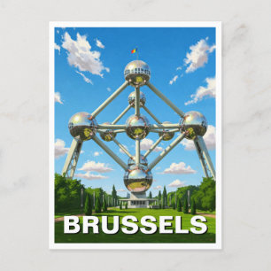 Brussel België Atomium Reizen Briefkaart