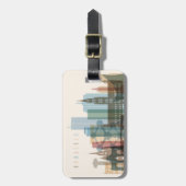 Brussel, België | City Skyline Bagagelabel (Voorkant verticaal)