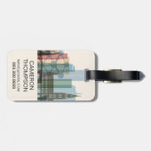 Brussel, België | City Skyline Bagagelabel (Achterkant horizontaal)