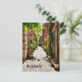 Brussel België oude straatfoto Briefkaart (Staand voorkant)