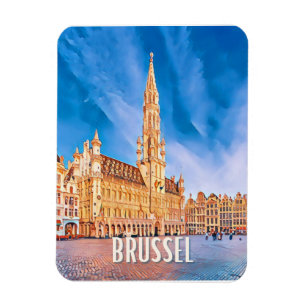 Brussel België Photo Vintage Magneet
