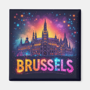🧲 Brussel België Reis Herinnering Voor Bezoekers Magneet