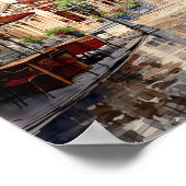 Brussel België Reizen Waterverf Kunst Print (Hoek)