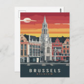 Brussel, België  Schilderij Briefkaart (Voorkant / Achterkant)