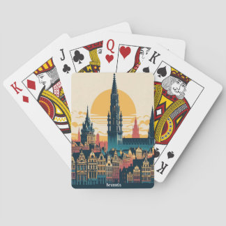 Brussel, België stylist schilderen Pokerkaarten