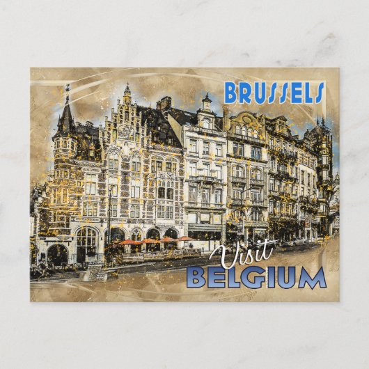 Brussel, België, uit de serie "Bezoek..." Briefkaart (Voorkant)