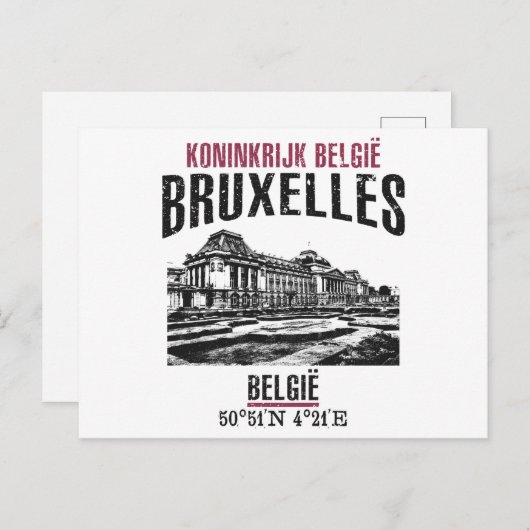 Brussel Briefkaart (Voorkant / Achterkant)