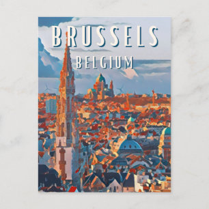 Brussel, de hoofdstad van België en Europa Briefkaart