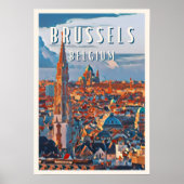 Brussel, de hoofdstad van België en Europa Poster (Voorkant)