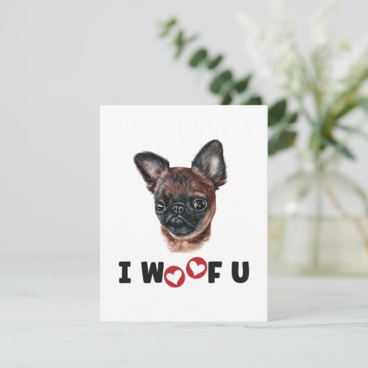 Brussel Griffon Dog I Wof U (Staand voorkant)