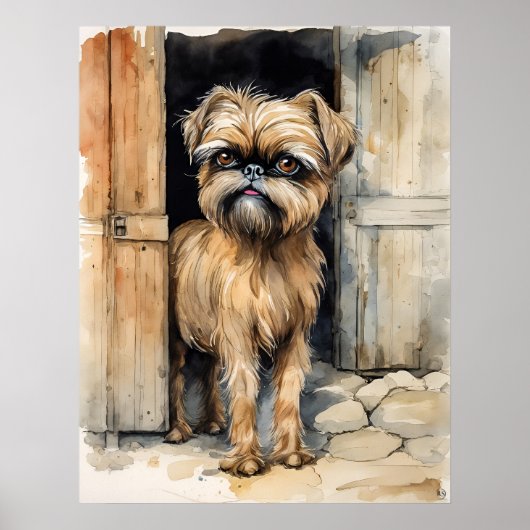 Brussel Griffon - Hond Art Print (Voorkant)