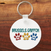 BRUSSEL GRIFFON MOM Paw Print 1 Sleutelhanger (Voorkant)