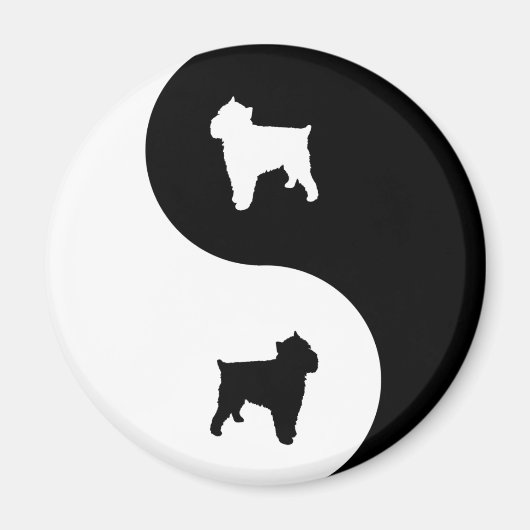 Brussel Griffon Yin Yang Magneet (Voorkant)