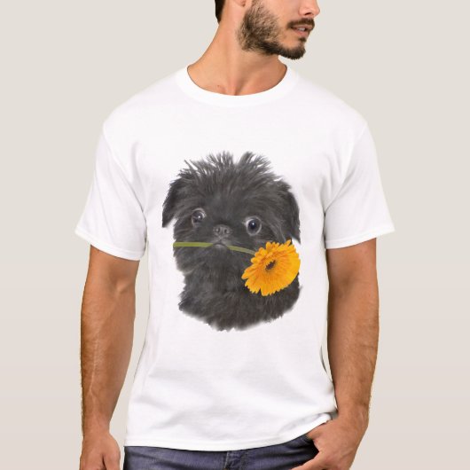 Brussel Griffon zwart voor kleding T-shirt (Voorkant)