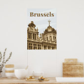 Brussel-Grote Plaats België Poster (Keuken)
