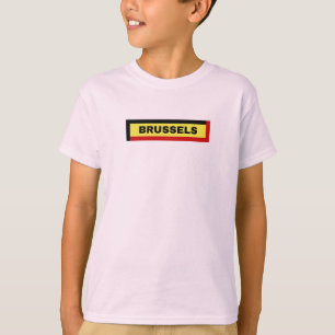 Brussel in België Vlag Kleuren T-shirt