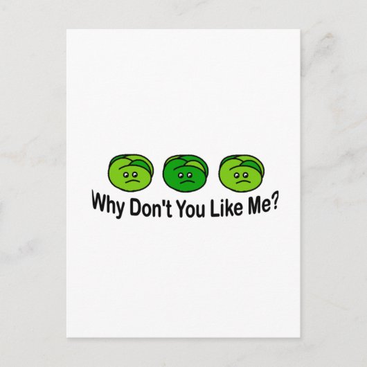 Brussel Sprouts Briefkaart (Voorkant)