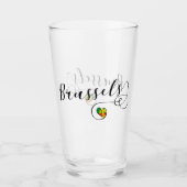 Brussels Airport in Heart Glas (Voorkant)