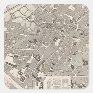 Brussels and Belgium Vierkante Sticker