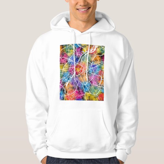 Brussels Belgium City Map Hoodie (Voorkant)