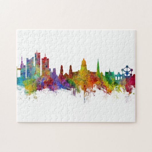 Brussels Belgium Skyline Legpuzzel (Horizontaal)