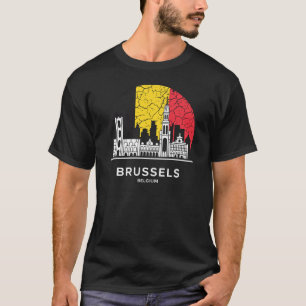 Brussels City België Vlag T-shirt