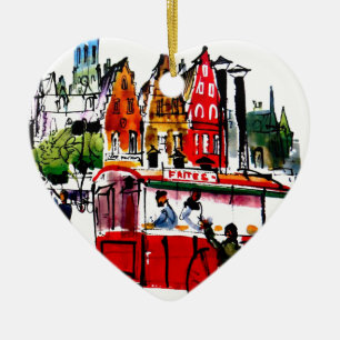 Brussels City Keramisch Ornament