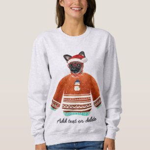 Brussels Dog Ugly Kerstmis Dog Mam Sweatshirt