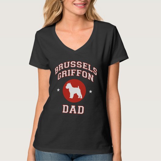 Brussels Griffon Dad T-shirt (Voorkant)
